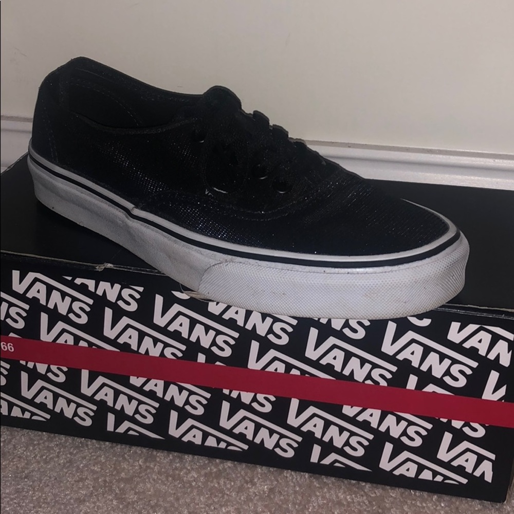 Black sparkle vans(ankle)